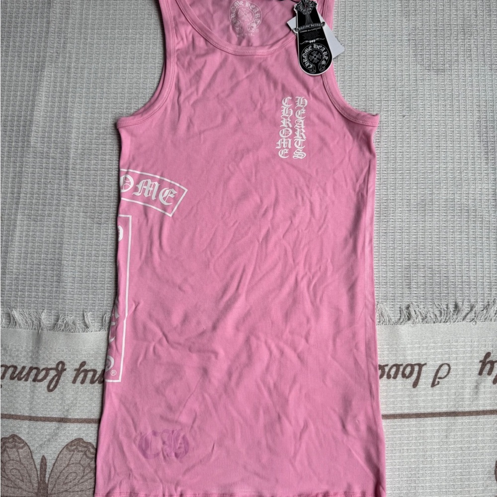 Chrome Hearts Women’s Pink Graphic Tank Top